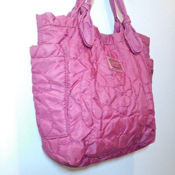Marc by Marc Jacobs Fuchsia Pink Nylon Tate Tote Quilted Shopper Bag - Picture 4 of 15